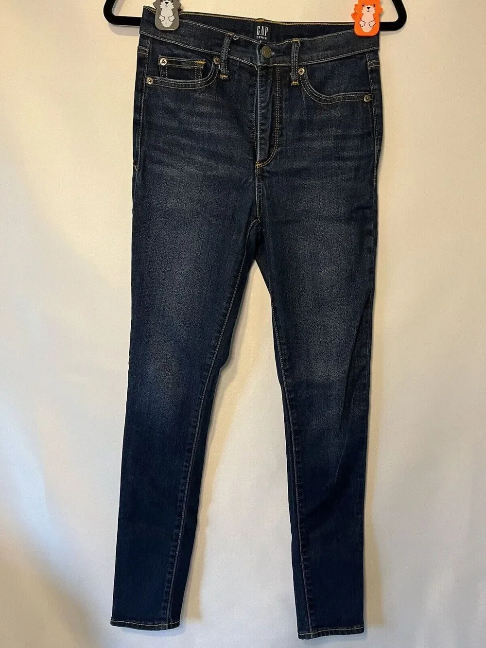 Gap 1969 True Skinny Jeans Women's 26 REG Blue High Rise Cotton Blend